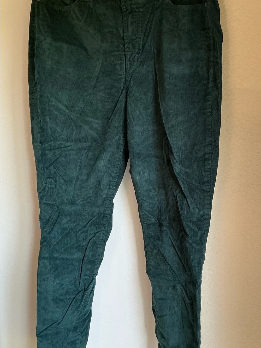 Old Navy Women's Straight Leg Corduroy Pants in Dark Green